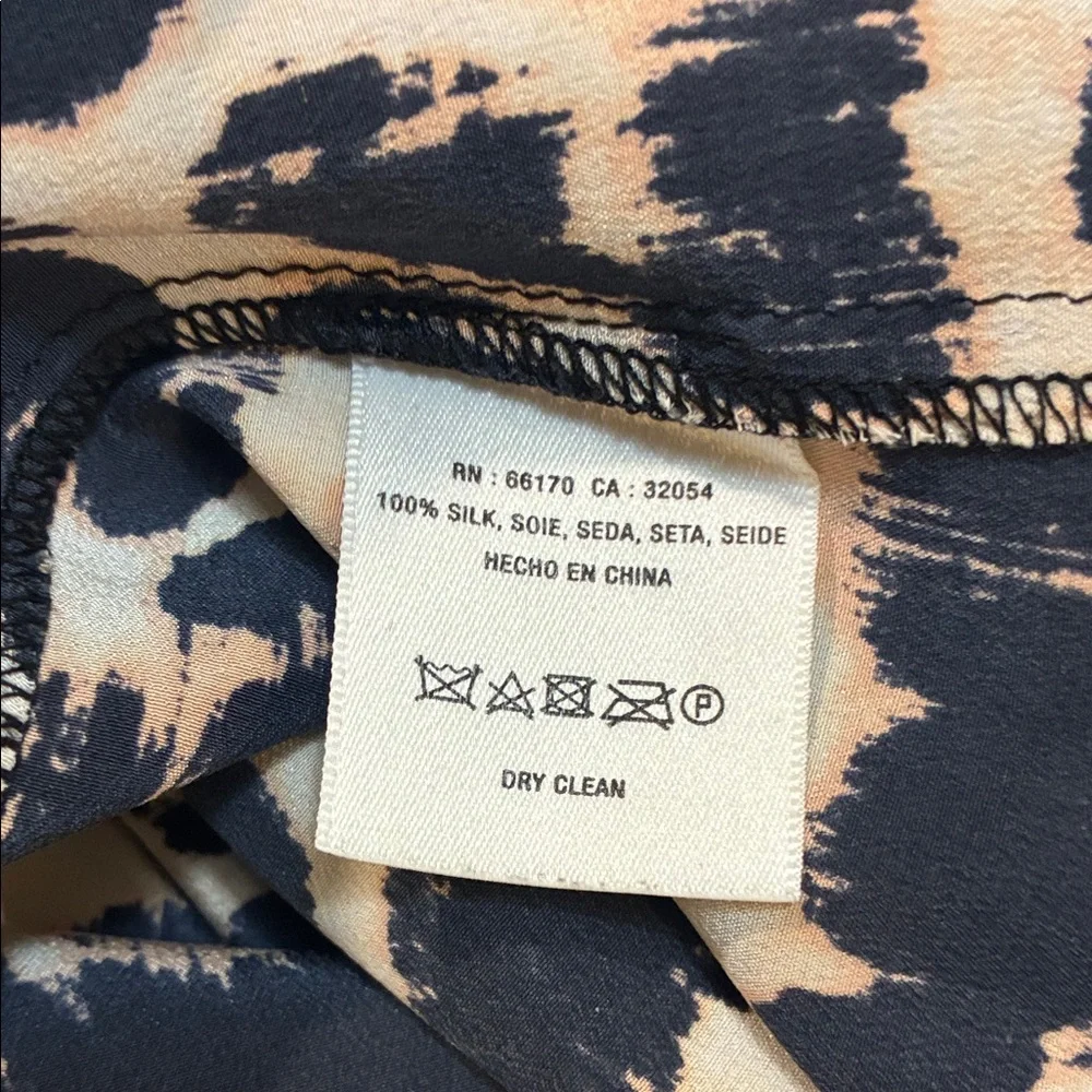 Maeve Black & Tan Animal Print Blouse, Size Medium - Picture 5 of 8